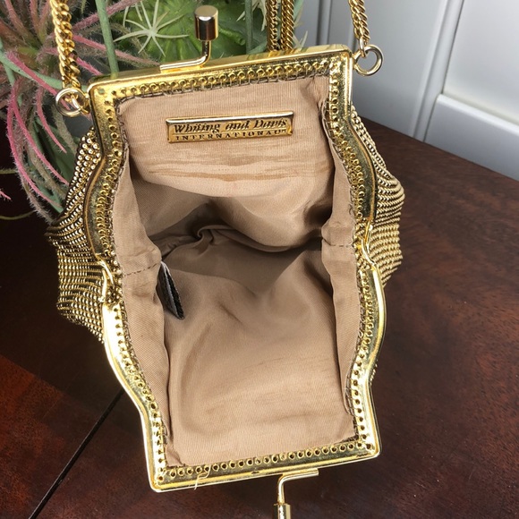 Whiting & Davis International Gold Tone Mesh Bag - Picture 9 of 12
